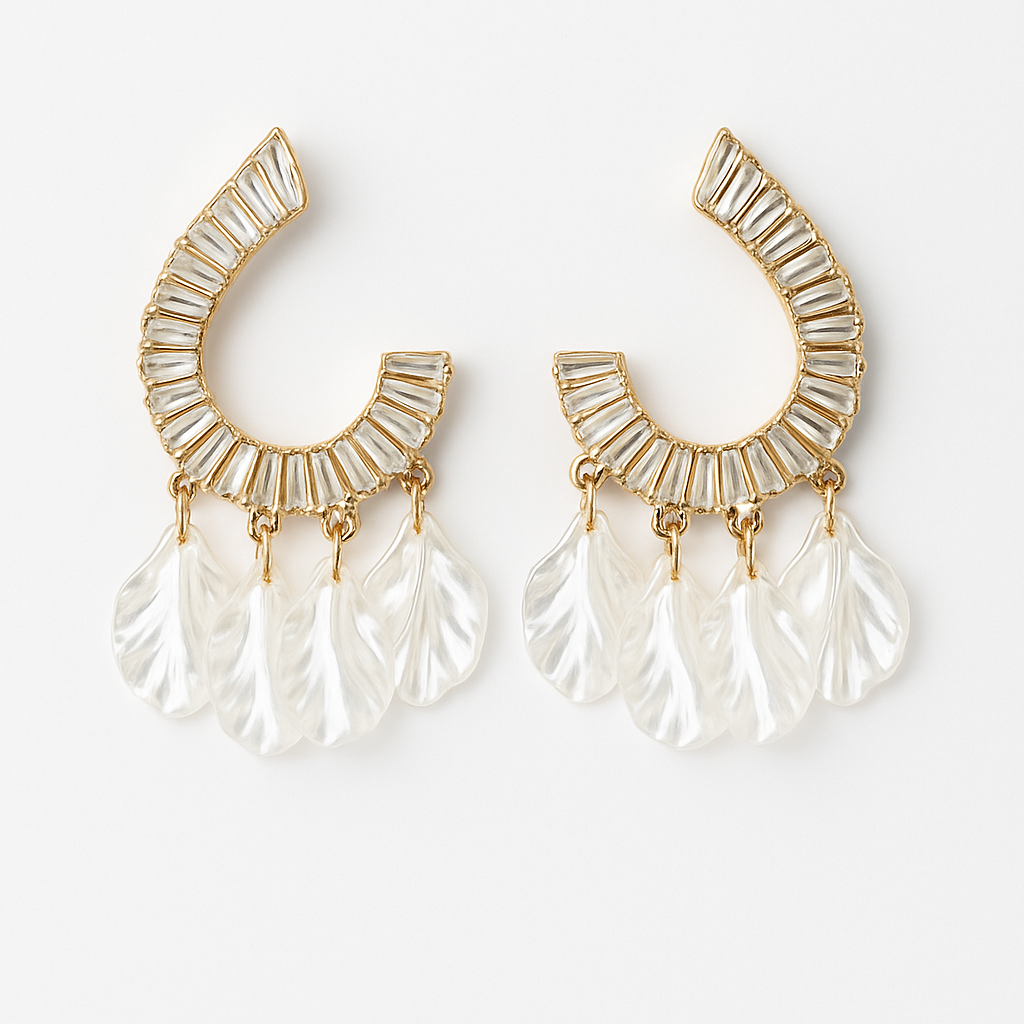Drop summer shell earrings